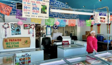 El Paraiso owner Maria Flores takes note of inventory at her Fredericksburg Road shop. 