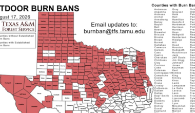 Burn bans remain in effect across most of South Plains, all of Panhandle