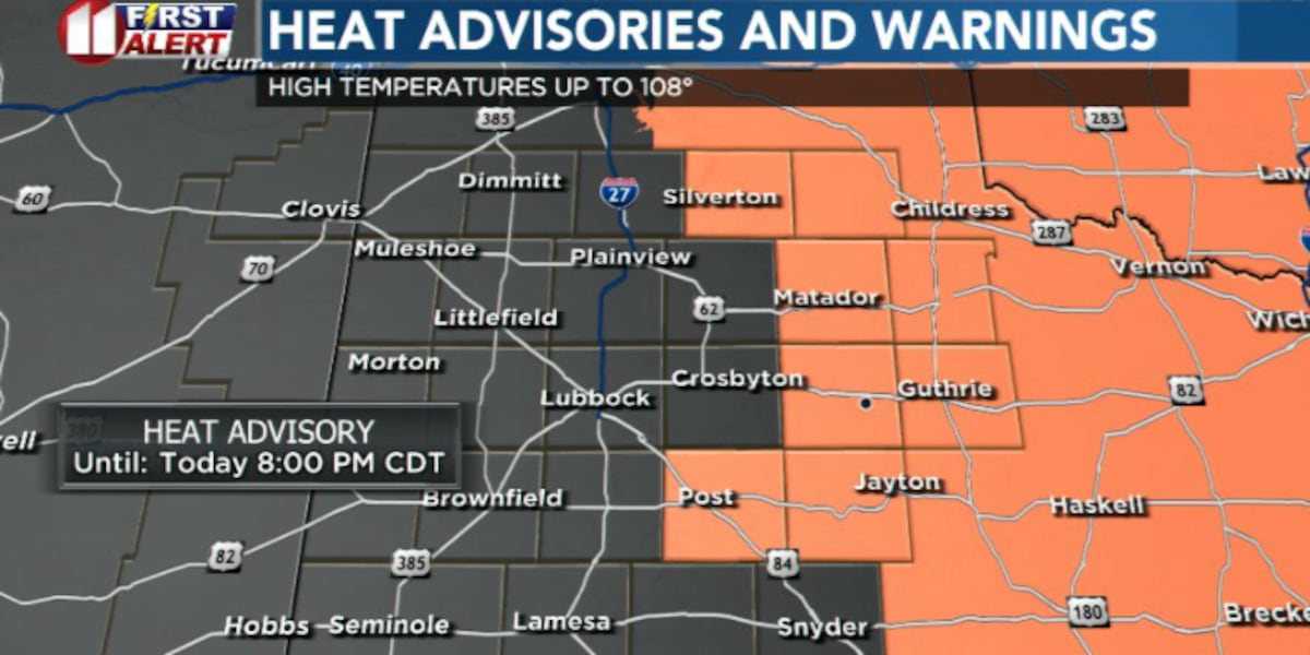 Heat Advisory in effect Tuesday afternoon as heat continues