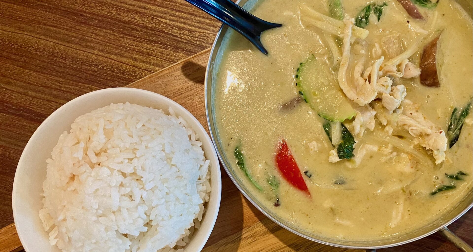 curry and rice at Bangkok Dee