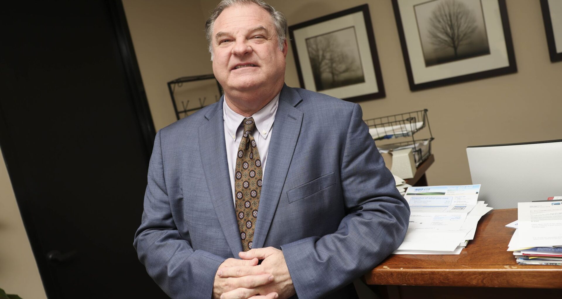 Dallas attorney Eric Reed, who is running as a write-in candidate for Dallas County district attorney, on Wednesday, Aug. 19, 2026 in Dallas.