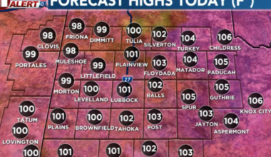 Another hot day expected with isolated evening storms possible for some