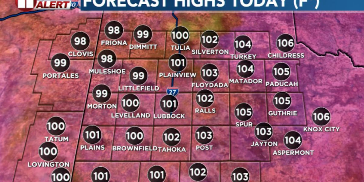 Another hot day expected with isolated evening storms possible for some