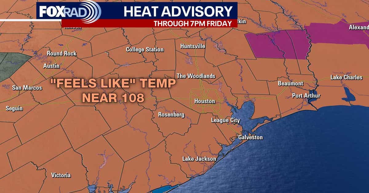 Houston weather: Heat advisory to continue through Friday