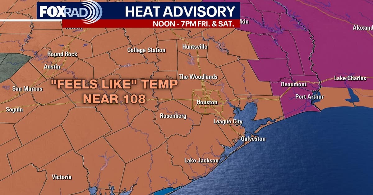 Houston weather: Heat advisory continues Friday, small weekend rain chances