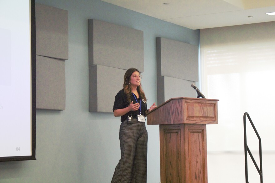 UT San Antonio assistant professor of educational psychology, Hannah MacNaul presented her findings on supporting people with disabilities during moments of workplace stress.