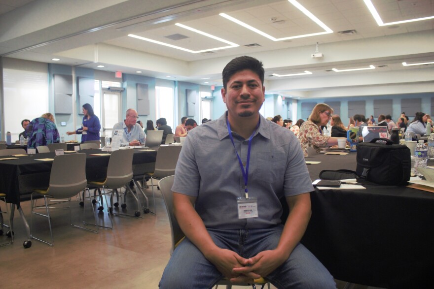 UT San Antonio assistant professor of educational psychology, Humberto Peña, Jr. presented his preliminary findings on Valued Soft Skills.