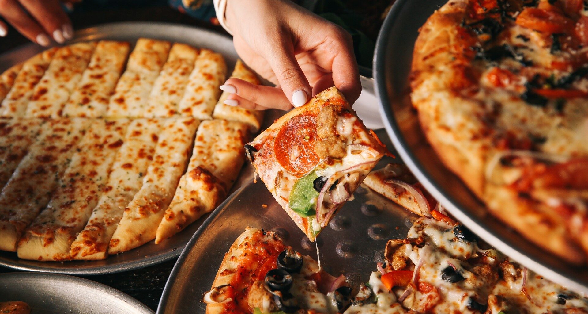 Pizza from Crust Co. Pizza. 