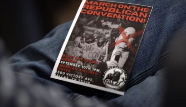 The Dallas Against the Trump Agenda coalition has been handing out this flyer promoting its planned Sept. 10 protest against the Republican convention in Dallas.