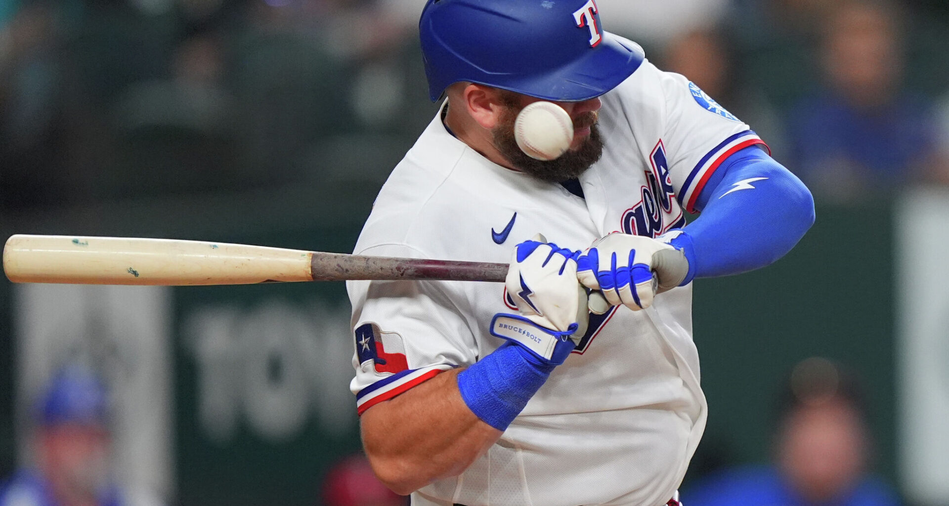 Rangers 1B Jake Burger exits game vs. Angels after hit-by-pitch