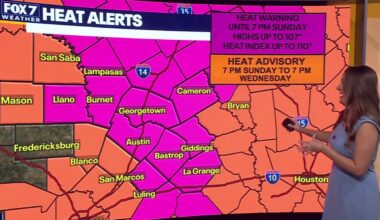 Austin ties daily heat record at 107 degrees as 29-day dry spell continues
