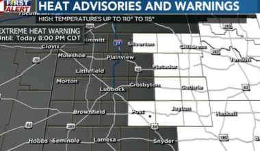 FIRST ALERT WEATHER DAY: Record-breaking heat grips South Plains; Heat warnings, advisories