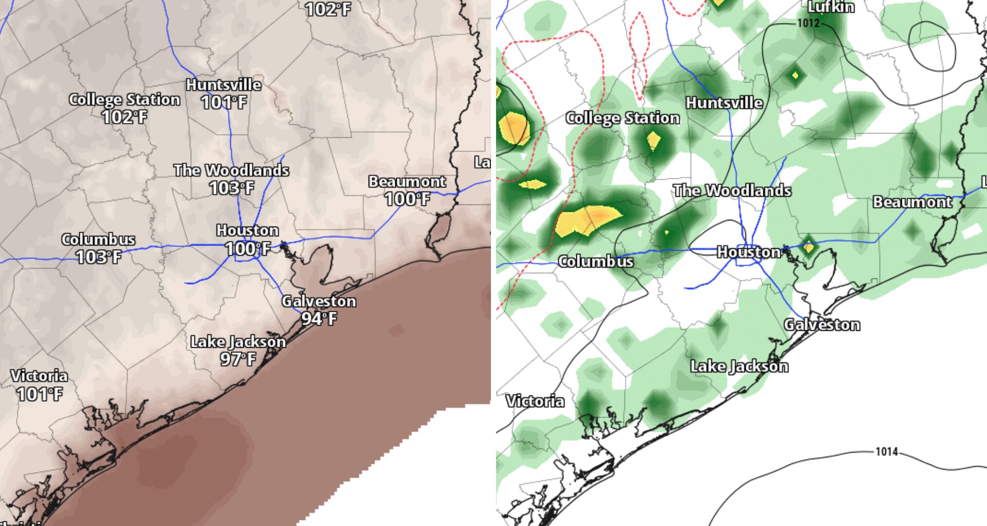 Houston heat streak nears top 10 longest ever as rain chances return