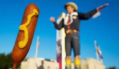 All Fletcher’s corny dogs cost less than $10 at the Texas State Fair