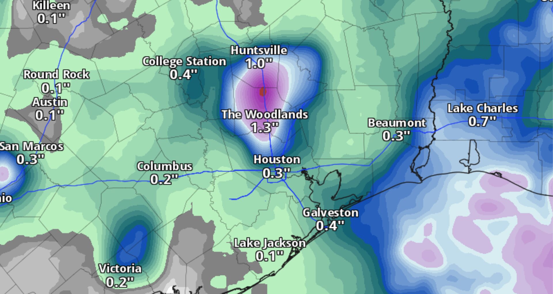 Houston rain timeline and forecast for Thursday storms