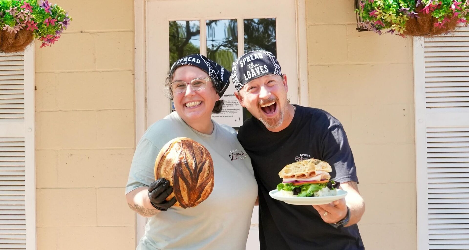 Spread The Loaves owner Sophie Jeffery and chef Justin Sparkman.