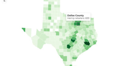 Map: See which counties in Texas have the most THC retailers