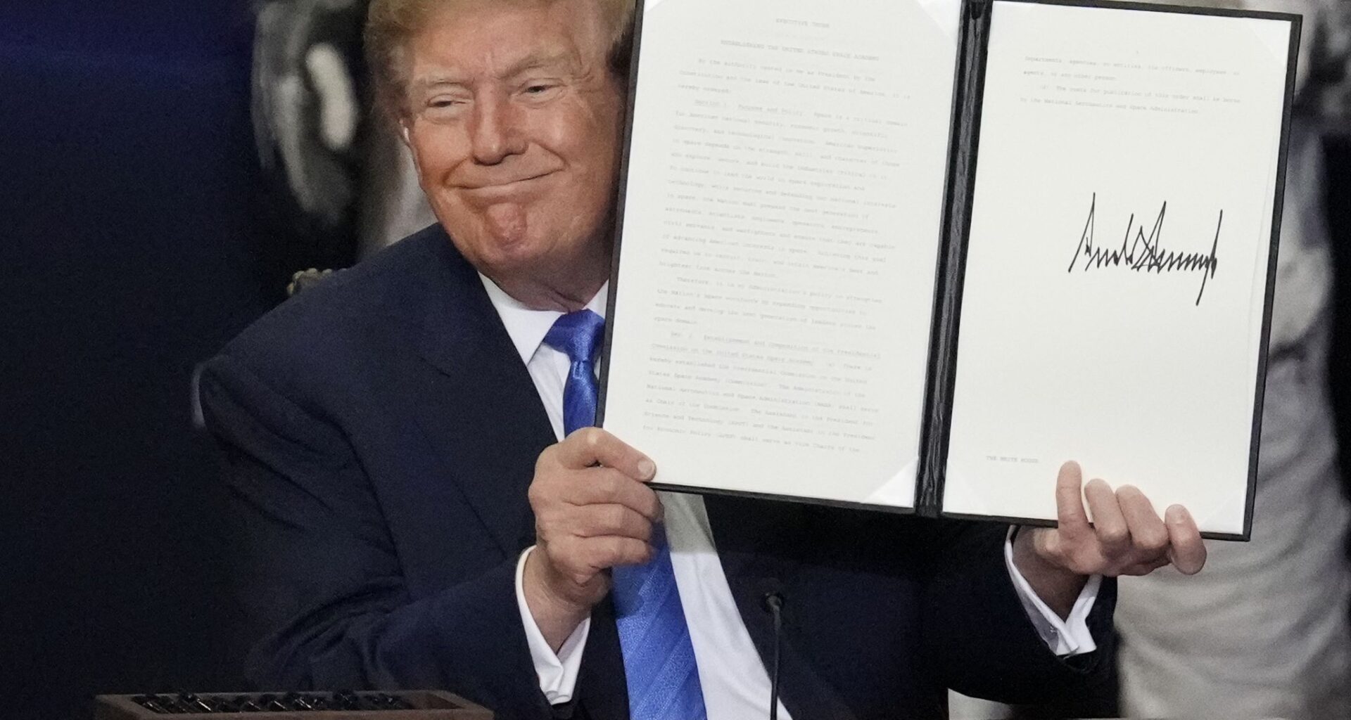 Trump announces U.S. Space Academy during trip to Houston