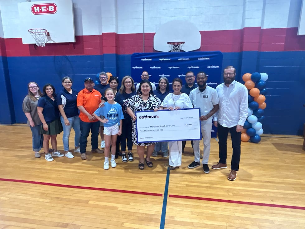 Donation from Optimum at Boys & Girls Club in Lubbock Aug. 28, 2026.