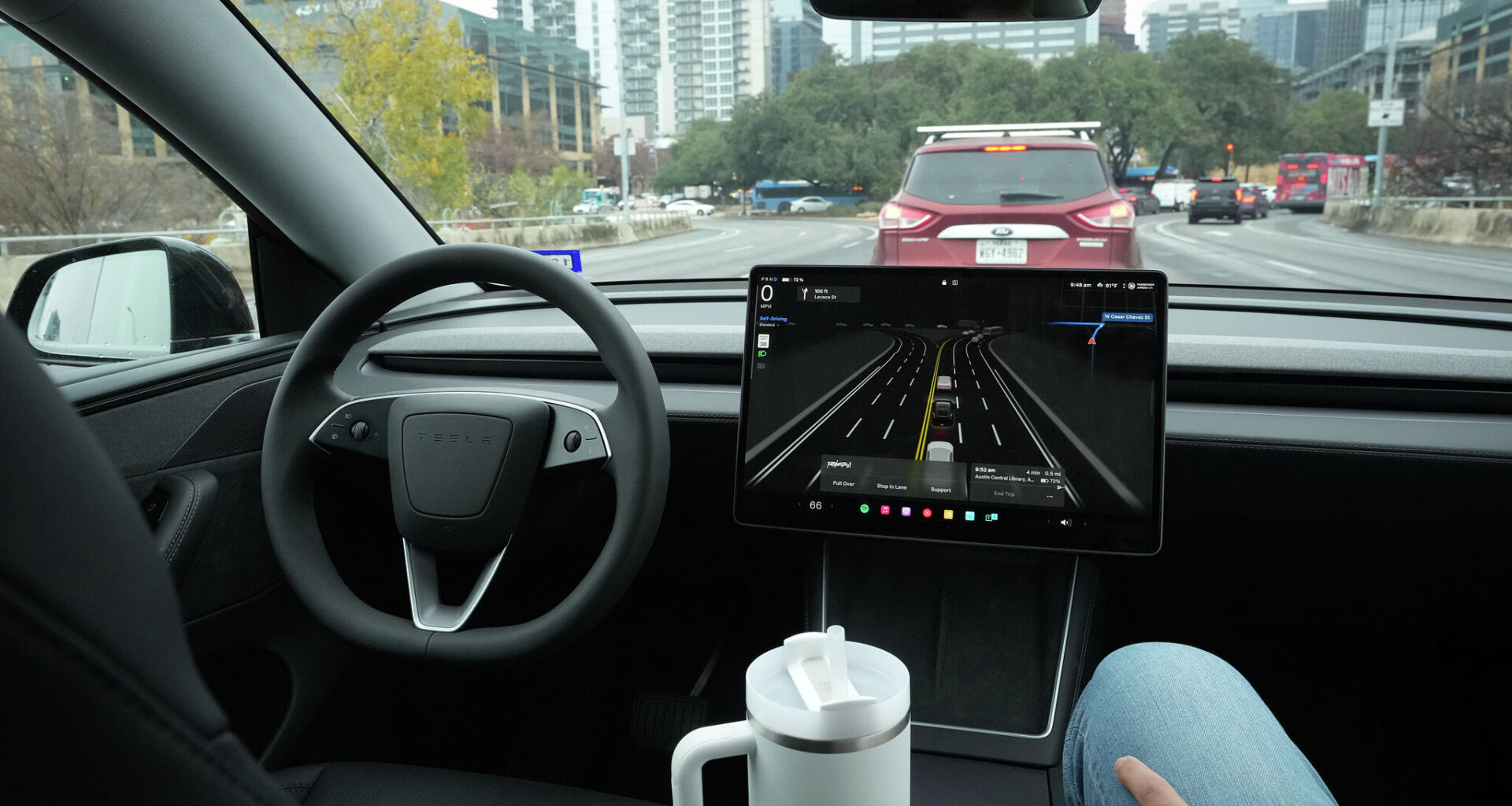 Tesla robotaxi quotes rider 66 minutes to go 2.3 miles