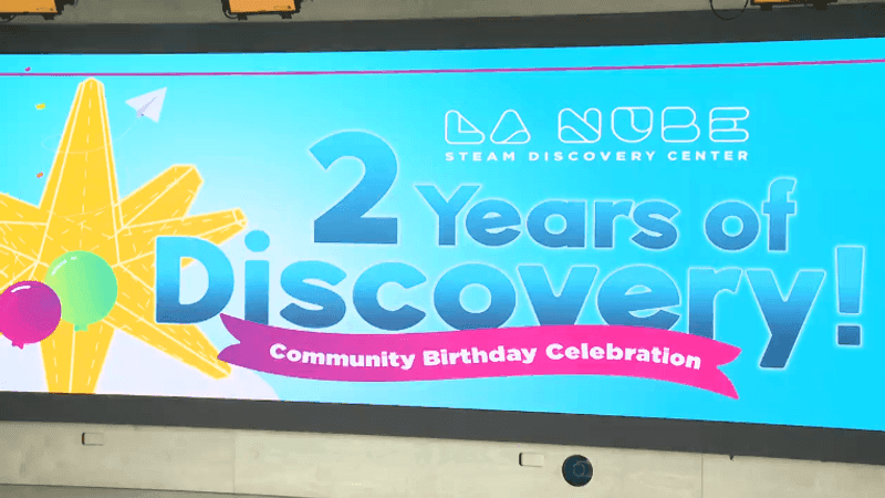 La Nube celebrated its 2nd anniversary with birthday festivities and free children's admission. (Credit: KFOX14/CBS4)