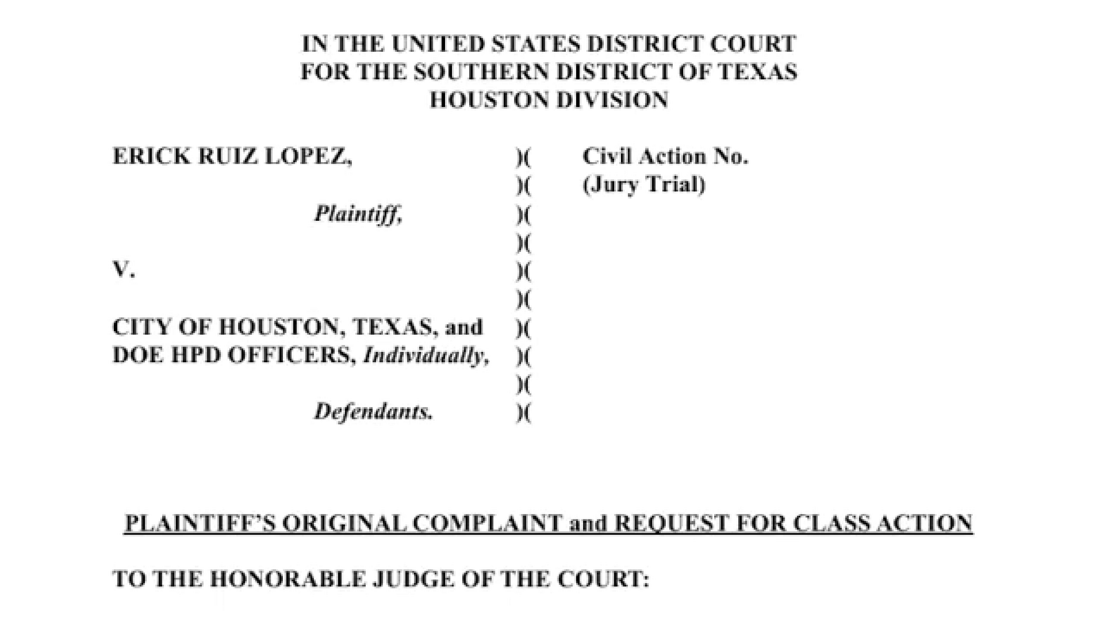 Man sues City of Houston for detaining him until ICE arrived, lawsuit says