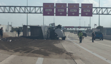 Overturned truck prompts closure of SB lanes of E. Sam Houston Tollway, Harris County Precinct 8 Constable's Office says