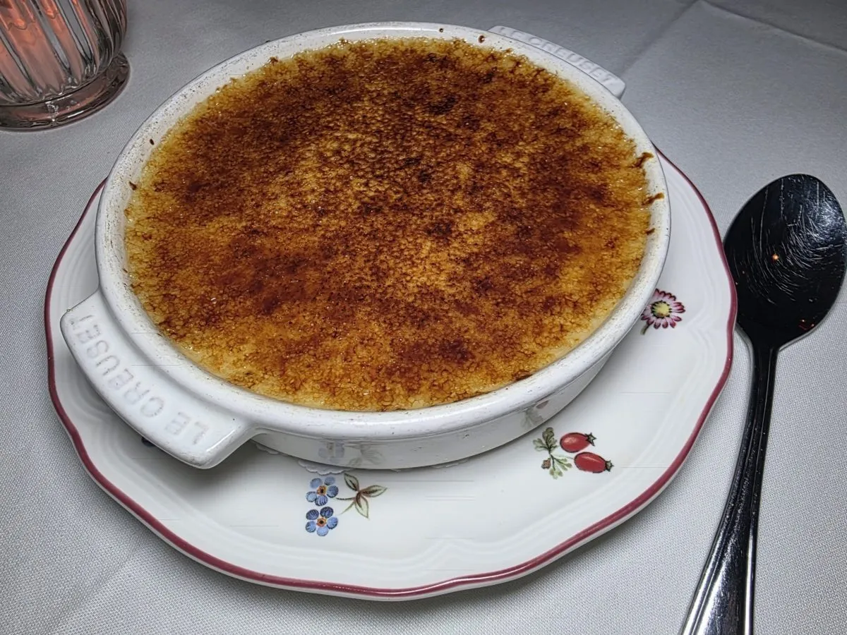 The crème brûlée at State of Grace is simple, classic and perfectly executed. Photo by Mario-Sebastian Berry.