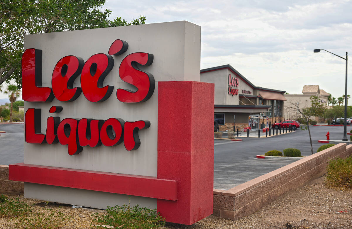 The exterior of Lee’s Discount Liquor at 7752 North El Capitan Way is photographed Frida ...