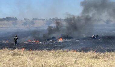 Two people are dead after a military helicopter crashes in Texas, sparking a fire