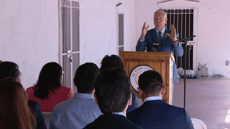 El Paso County Judge Ricardo Samaniego during the announcement of a new initiative set to help small businesses grow in El Paso's Mission Trail. Credit: KFOX14/CBS4