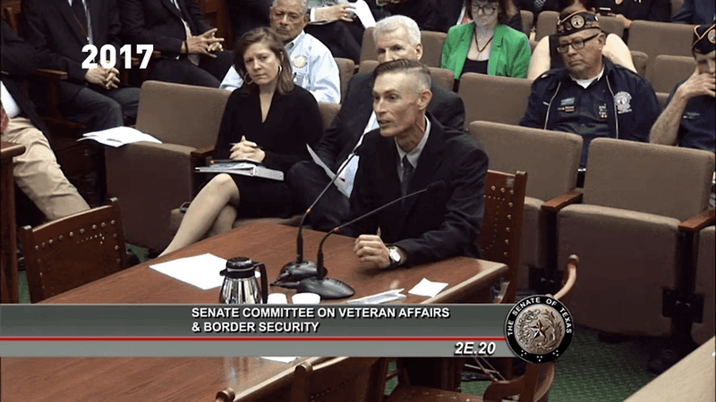 Jason Allen testifies about the Camo Alert in 2017 (Texas Senate)