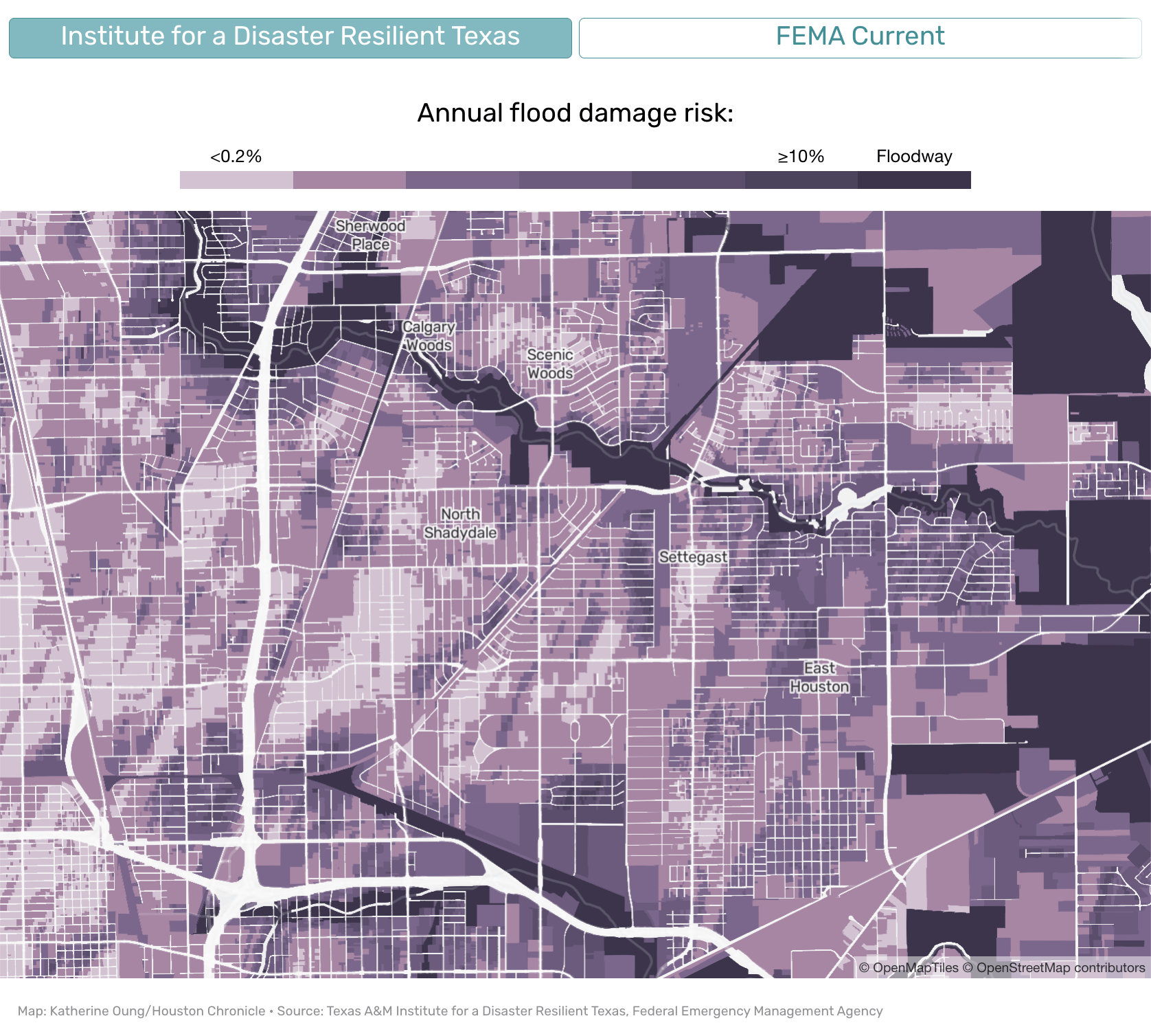 East flood-risk comparison