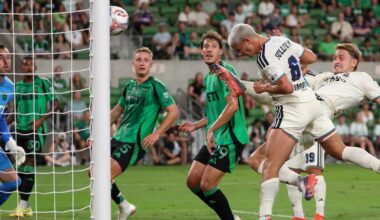 Austin's Brendan Hines-Ike answers goal by Philadelphia teen Cavan Sullivan in draw with Union