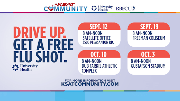 Free drive-thru flu shots return to San Antonio through University Health, Bexar County