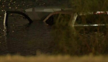 Suspect shot pickup truck driver in Dallas, causing vehicle to run into lake, police say