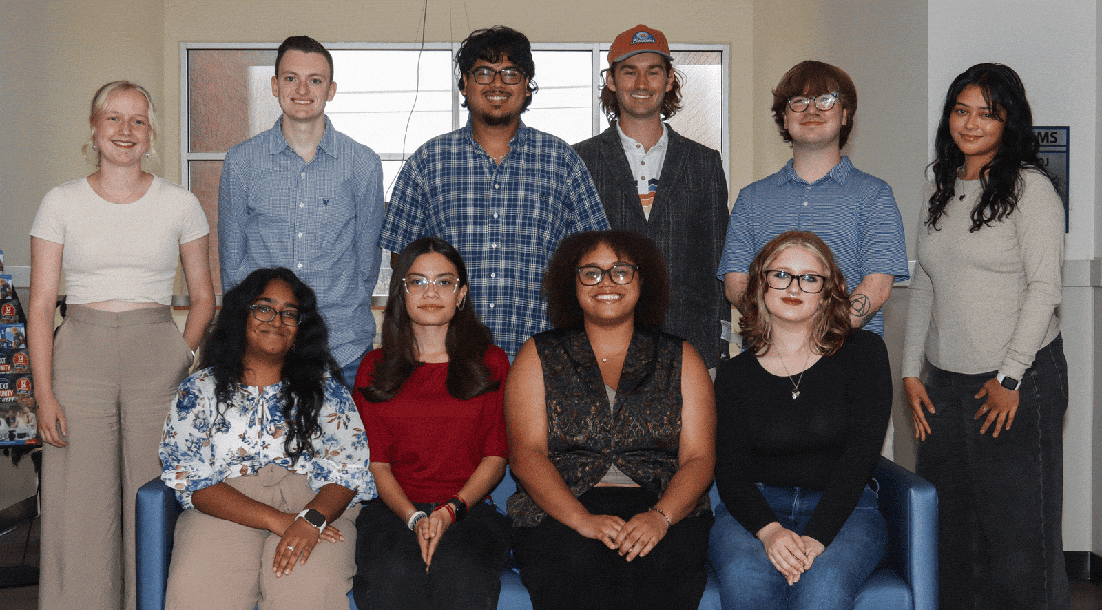 A gif of two photos of The Shorthorn's fall 2026 editor team.
