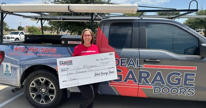 Ideal Garage Doors Donates $5,000 to City Missions in Plano | Press Releases