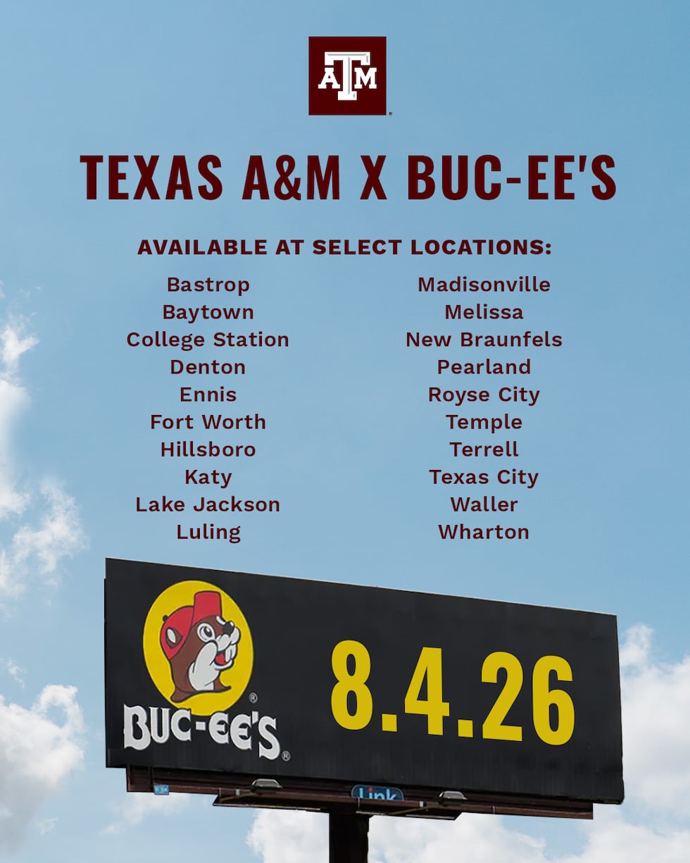 Texas A&M and Buc-ee's merchandise locations