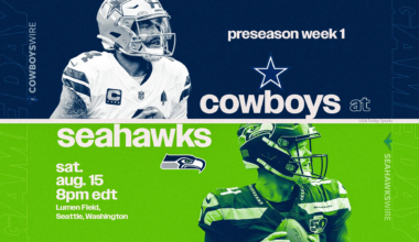 Dallas Cowboys vs Seattle Seahawks, Preseason Game 2026 Live Updates