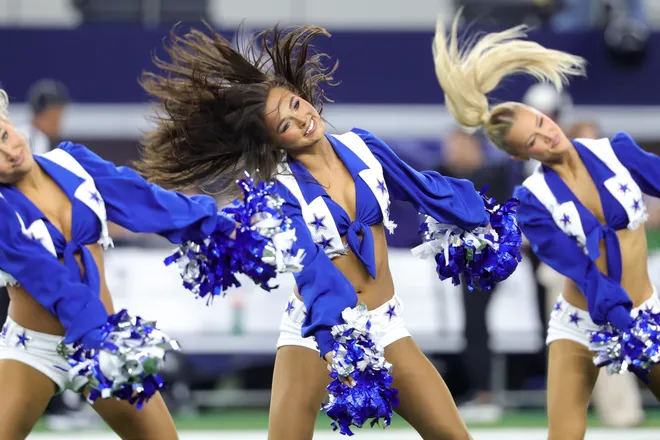 Aug 28, 2026; Arlington, Texas, USA; The Dallas Cowboys cheerleaders perform before the game against the New Orleans Saints at AT & T Stadium. Mandatory Credit: Kevin Jairaj-Imagn Images