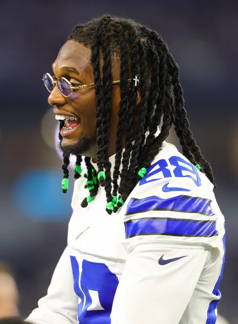 Aug 28, 2026; Arlington, Texas, USA; Dallas Cowboys wide receiver Ceedee Lamb (88) laughs during the second half against the New Orleans Saints at AT & T Stadium. Mandatory Credit: Kevin Jairaj-Imagn Images