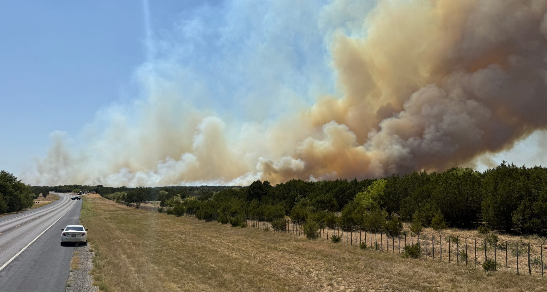 Evacuations ordered in rural Texas as wildfire mushrooms within hours