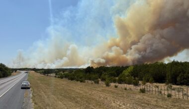 Evacuations ordered in rural Texas as wildfire mushrooms within hours