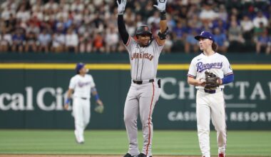 Eddys Leonard records first MLB hit but SF Giants lose to Texas Rangers
