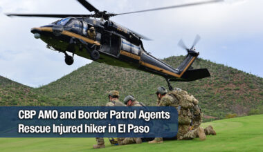 CBP AMO and Border Patrol Agents Rescue Injured Hiker in El Paso