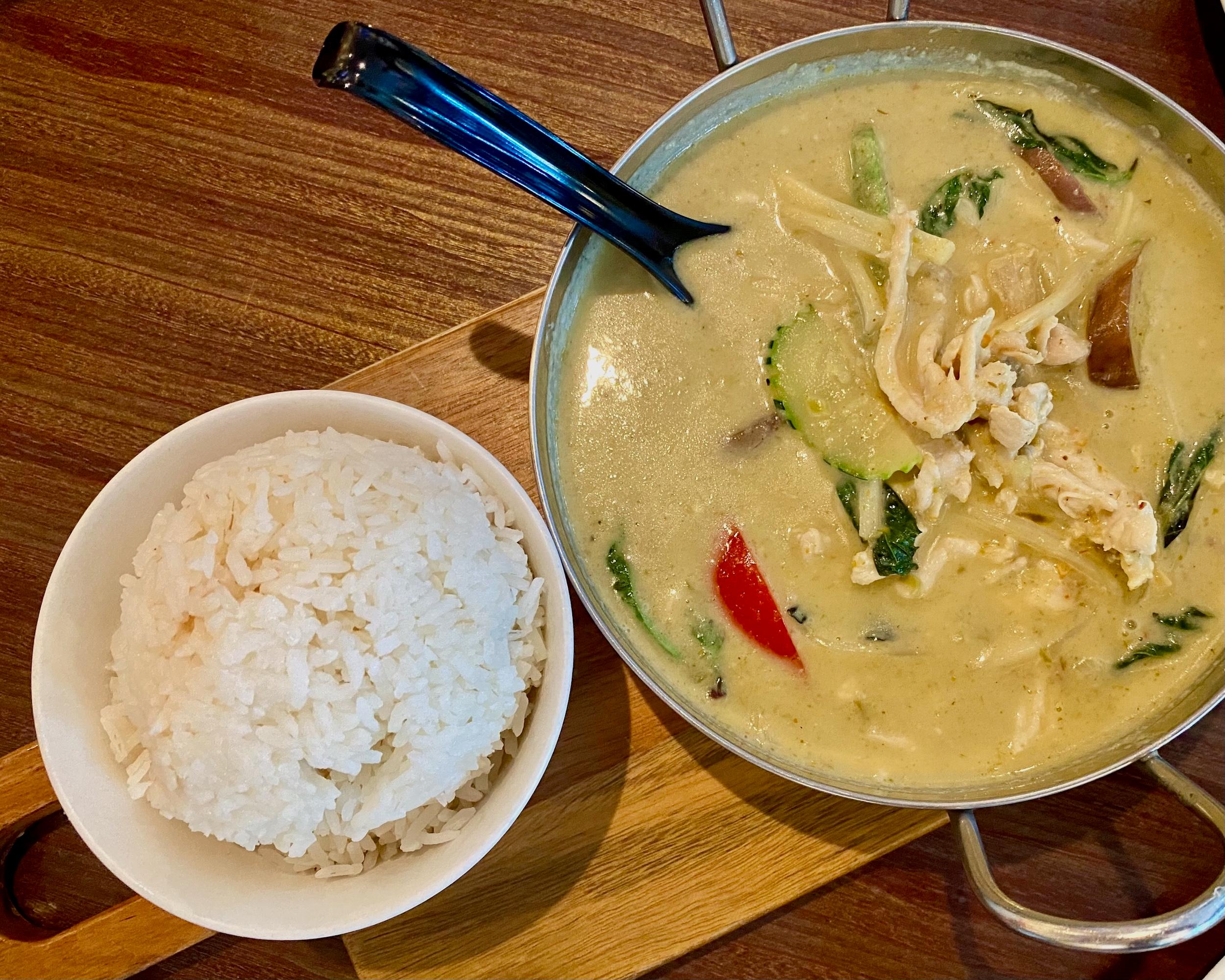curry and rice at Bangkok Dee