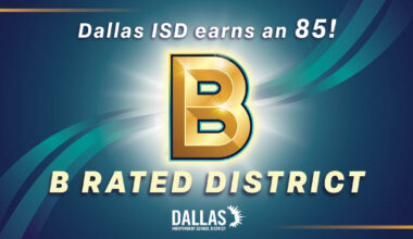 Dallas ISD earns state B rating, up nine points in four years