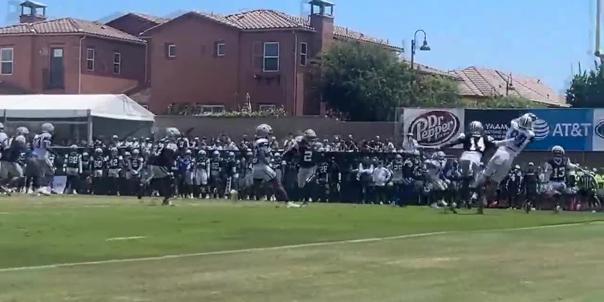 Dallas Cowboys put pads on for 1st time in training camp