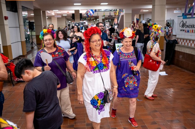 SAN ANTONIO, TEXAS - AUGUST 15: Irma Pritchard attends a Guinness World Record attempt for the largest gathering of people dressed as Frida Kahlo during the 10th annual San Antonio Frida Fest on August 15, 2026 in San Antonio, Texas. Organizers counted 80 Kahlo look-alikes, not enough to surpass the 2017 largest recorded gathering of over 1,000 participants at the Dallas Museum of Art. (Photo by Joel Angel Juarez/Getty Images)